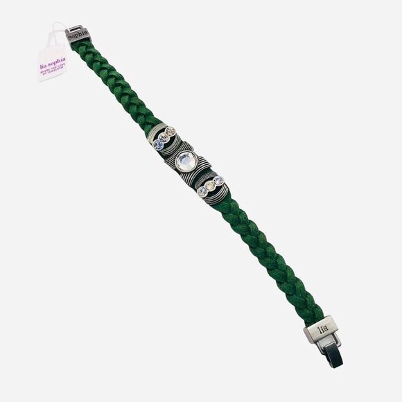 Lia Sophia Confidant Ivy Leather Braided Bracelet - Picture 2 of 10